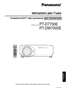 Manuale Panasonic PT-DW7000E Proiettore