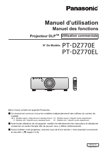 Mode d’emploi Panasonic PT-DZ770E Projecteur