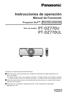 Manual de uso Panasonic PT-DZ770E Proyector