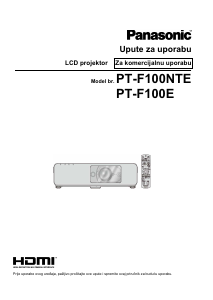 Priručnik Panasonic PT-F100E Projektor