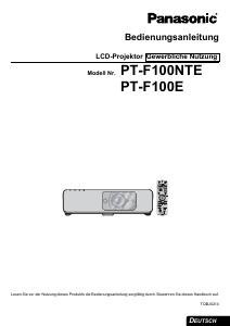 Bedienungsanleitung Panasonic PT-F100E Projektor