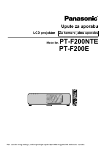 Priručnik Panasonic PT-F200NTE Projektor