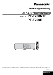 Bedienungsanleitung Panasonic PT-F200NTE Projektor