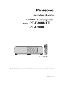 Návod Panasonic PT-F300 Projektor