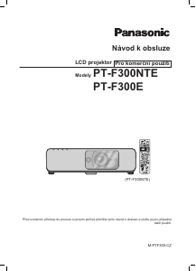 Manuál Panasonic PT-F300NTE Projektor