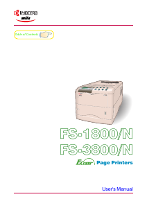 Handleiding Kyocera FS-1800/N Printer