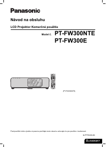 Návod Panasonic PT-FW300E Projektor