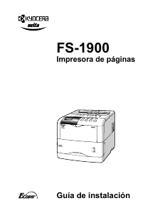 Manual de uso Kyocera FS-1900 Impresora