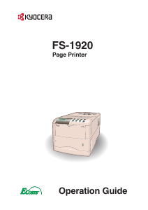 Manual Kyocera FS-1920 Printer