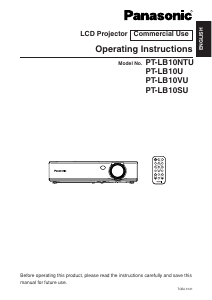 Manual de uso Panasonic PT-LB10VU Proyector
