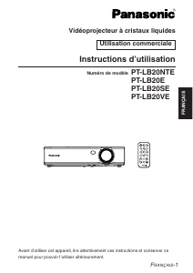 Mode d’emploi Panasonic PT-LB20E Projecteur