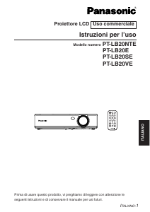 Manuale Panasonic PT-LB20SE Proiettore