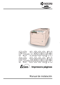 Manual de uso Kyocera FS-3800/N Impresora
