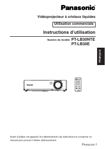 Mode d’emploi Panasonic PT-LB30E Projecteur