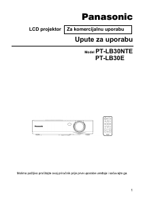 Priručnik Panasonic PT-LB30NTE Projektor