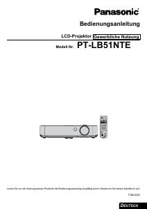 Bedienungsanleitung Panasonic PT-LB51NTE Projektor