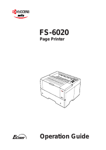 Handleiding Kyocera FS-6020 Printer