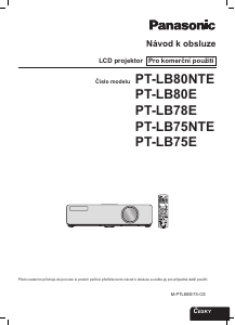 Návod Panasonic PT-LB78V Projektor