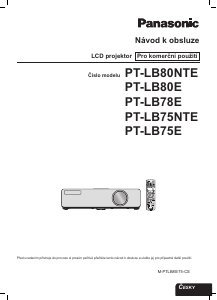 Manuál Panasonic PT-LB80E Projektor