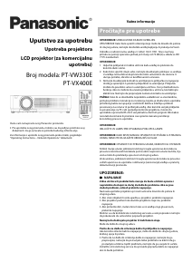 Priručnik Panasonic PT-VW330E Projektor