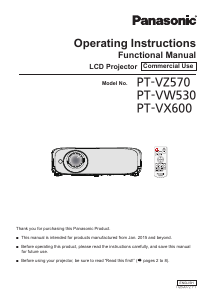 Manual Panasonic PT-VZ570 Projector