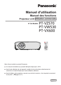 Mode d’emploi Panasonic PT-VZ570 Projecteur