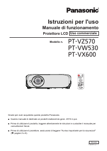 Manuale Panasonic PT-VZ570 Proiettore