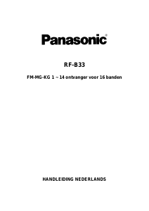 Handleiding Panasonic RF-B33 Radio