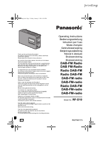 Manuál Panasonic RF-D1 Vysílačka