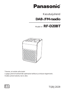 Kasutusjuhend Panasonic RF-D20BT Raadio