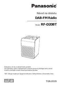 Návod Panasonic RF-D20BT Rádio