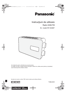 Manual Panasonic RF-D3 Radio