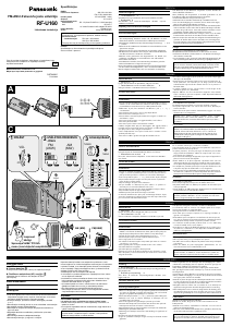 Rokasgrāmata Panasonic RF-U160 Radioaparāts