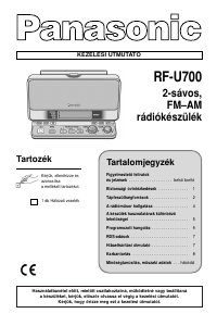 Használati útmutató Panasonic RF-U700 Rádió