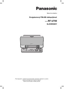 Návod Panasonic RF-U700 Rádio