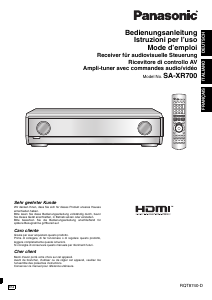 Manuale Panasonic SA-XR700 Ricevitore