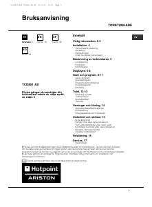 Brugsanvisning Hotpoint-Ariston TCD 851 AX Tørretumbler