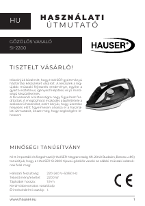Használati útmutató Hauser SI-2200 Vasaló