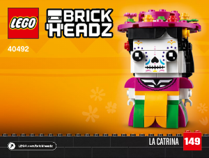 Instrukcja Lego set 40492 Brickheadz Szkieletowa dama