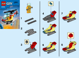 Manual Lego set 30566 City Helicóptero de Combate ao Fogo