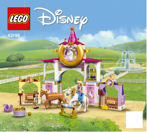 Bruksanvisning Lego set 43195 Disney Princess Belle och Rapunzels kungliga stall