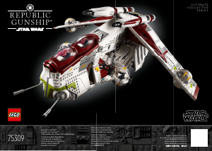 Manual de uso Lego set 75309 Star Wars Cañonera de la República