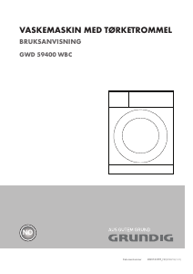 Bruksanvisning Grundig GWD 59400 WBC Kombimaskin vask-tørk