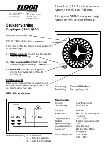 Bruksanvisning Eldon QRD-3 Kopplingsur