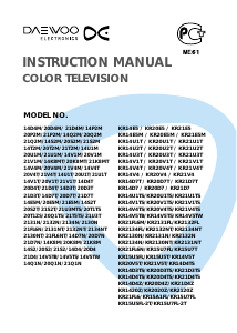 Manual Daewoo 14D4M Television