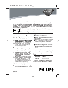 Manual Philips VR550 Video recorder