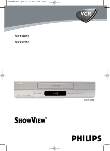 Használati útmutató Philips VR750 Videofelvevő