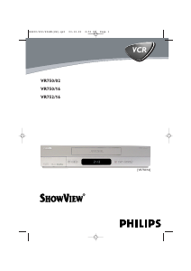 Bruksanvisning Philips VR752 Video inspelare