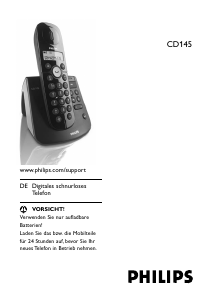 Bedienungsanleitung Philips CD1451B Schnurlose telefon