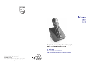 Vadovas Philips CD1502B Belaidis telefonas